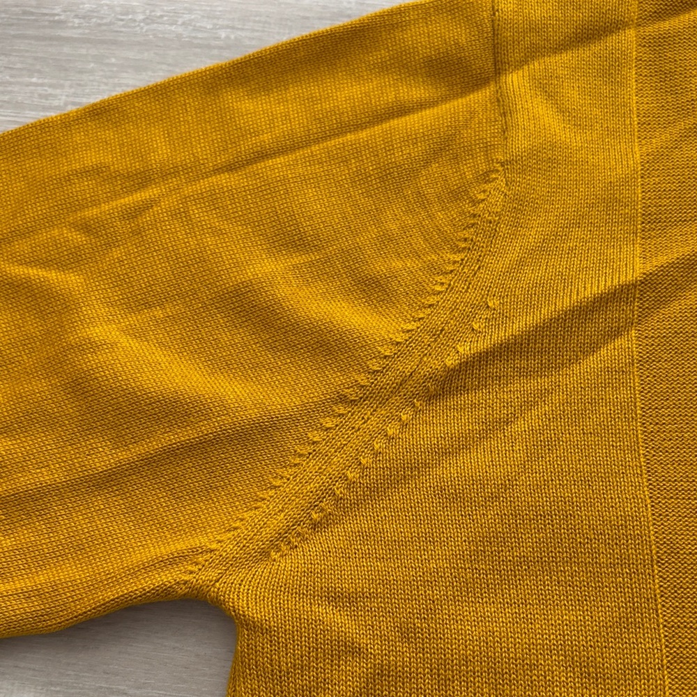 Loro Piana Men's Golden Zip-Up Sweater Silk? Cotton? Missing material tag L Slim - Picture 5 of 5